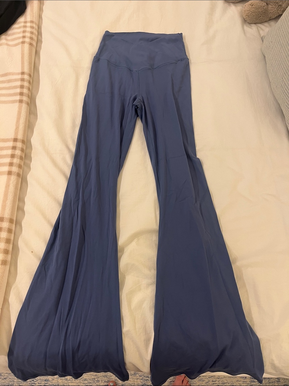 Aerie High-Waist Flared Yoga Pants in Slate Blue